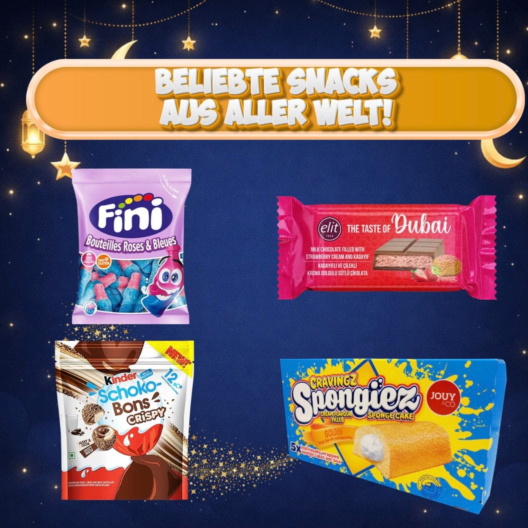 CandyPeak Ramadan-Box 2026 (Snacks und Getränke aus aller Welt / Halal/Vegan, limitierte Edition)