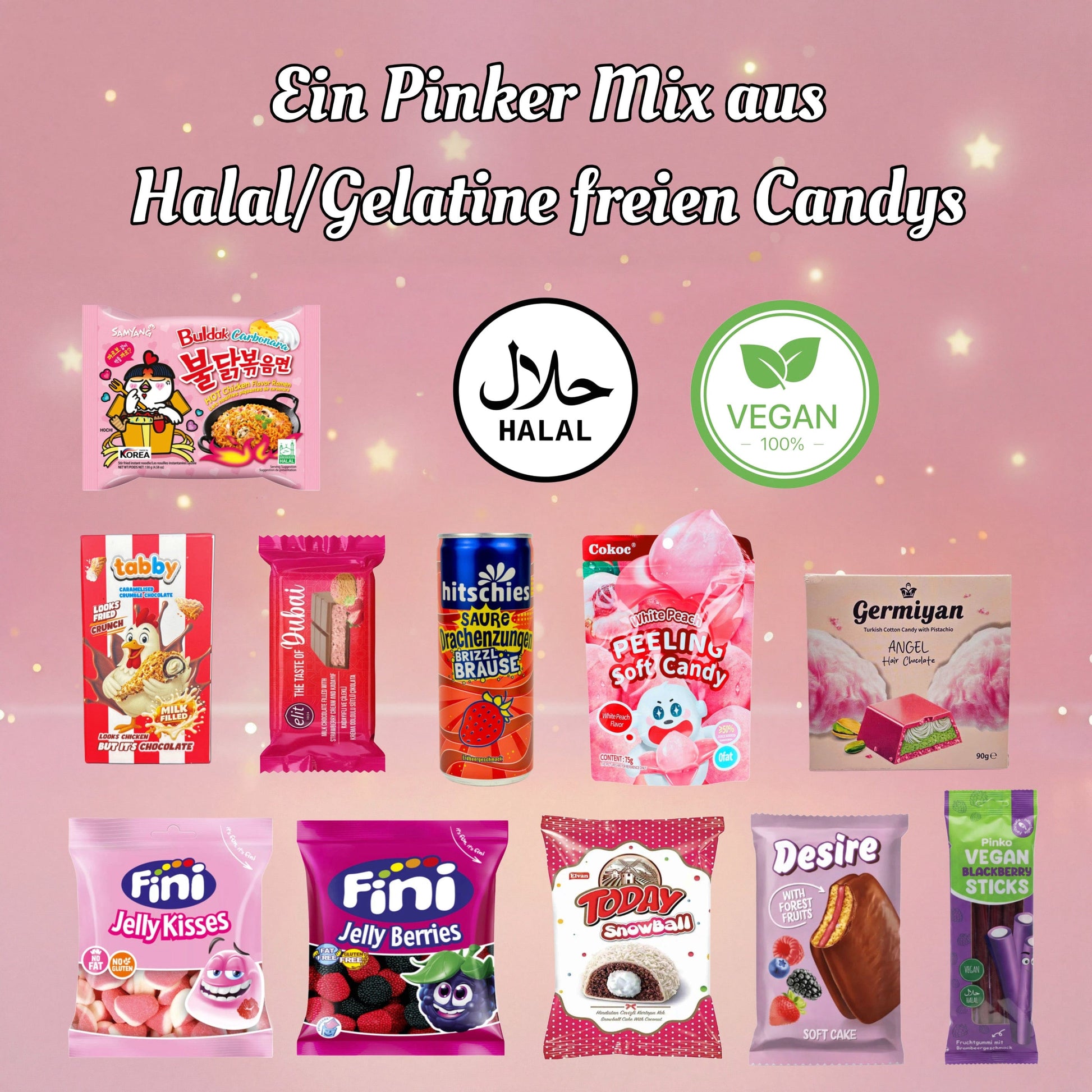 CandyPeak Ramadan-Bundle 2026 Pink Edition (Snacks und Getränke aus aller Welt / Halal/Vegan)