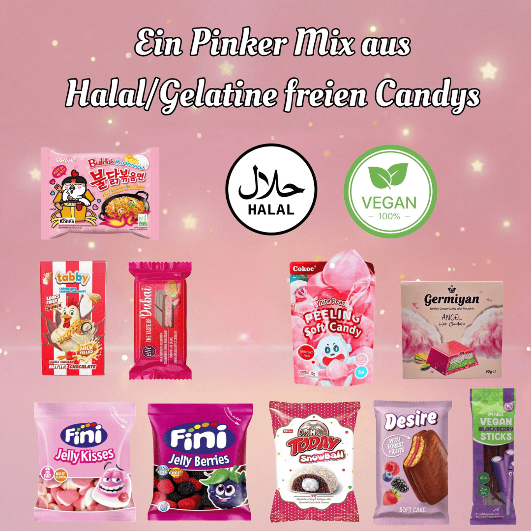 CandyPeak Ramadan-Bundle 2026 Pink Edition (Snacks und Getränke aus aller Welt / Halal/Vegan)