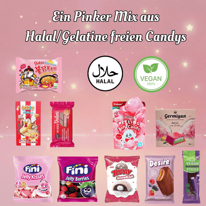 CandyPeak Ramadan-Bundle 2026 Pink Edition (Snacks und Getränke aus aller Welt / Halal/Vegan)