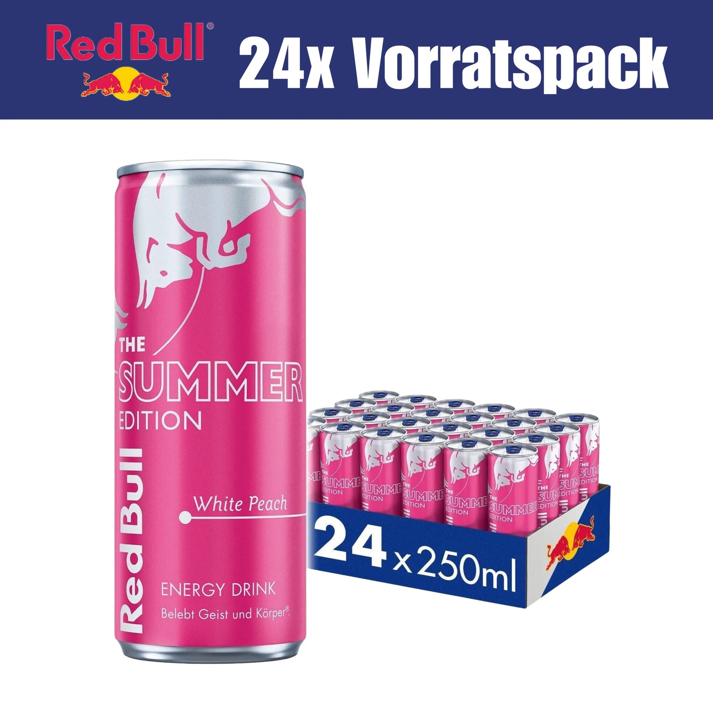 RedBull RedBull White Peach 250ml 24x RedBull 250ml Vorratspack (versch. Sorten)
