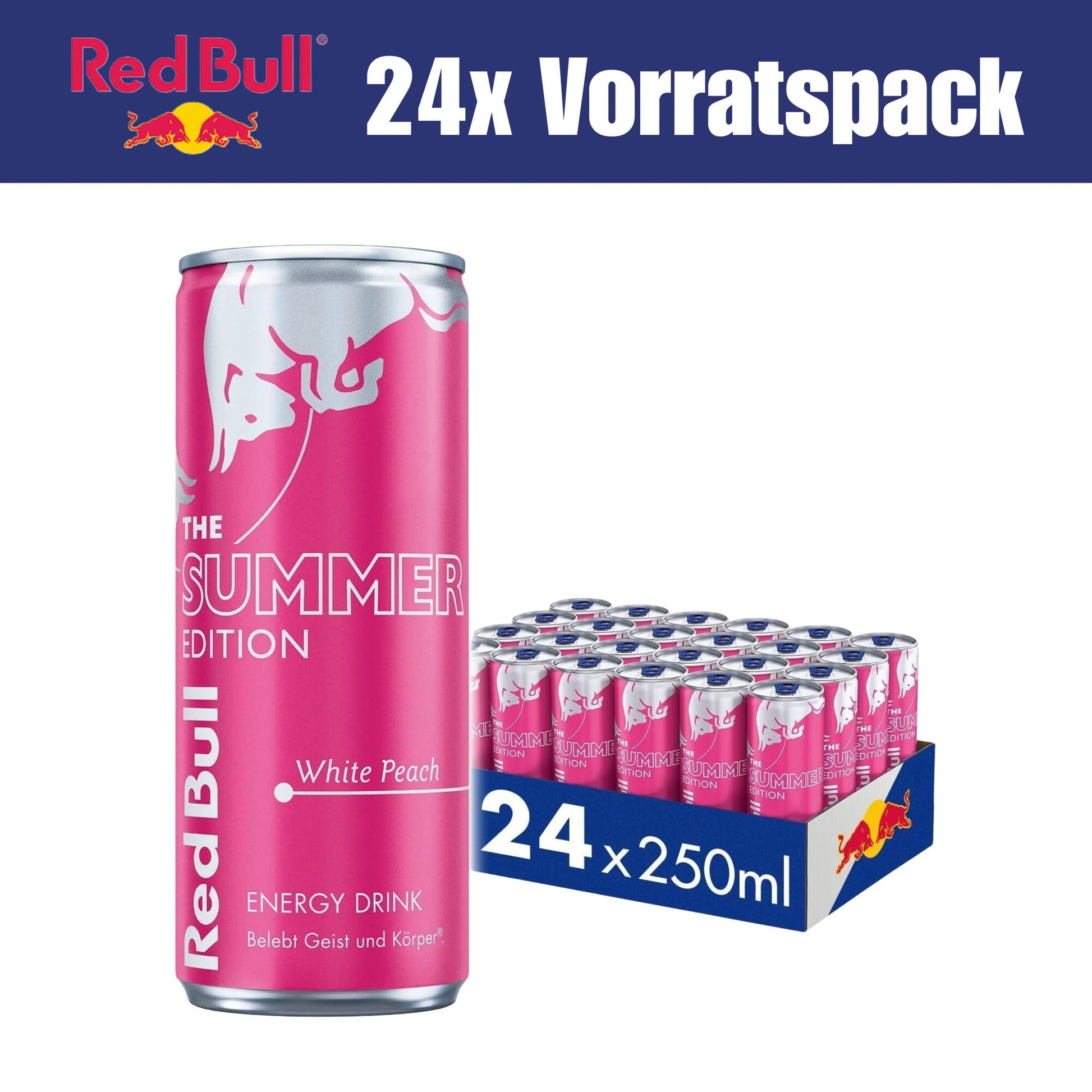 RedBull RedBull White Peach 250ml 24x RedBull 250ml Vorratspack (versch. Sorten)