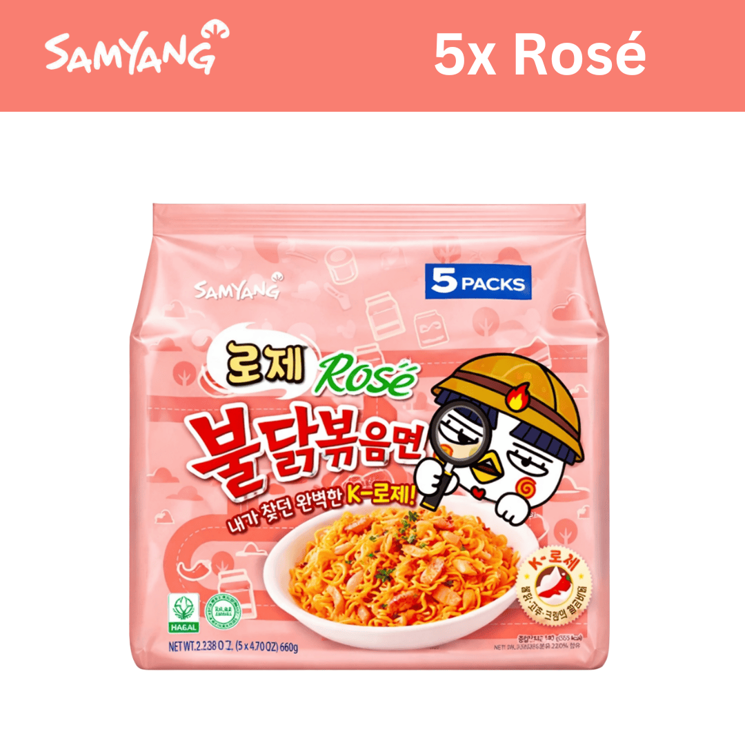 SamYang Rosé 140g 5x Samyang Buldak 140g Vorratspack (versch. Sorten)