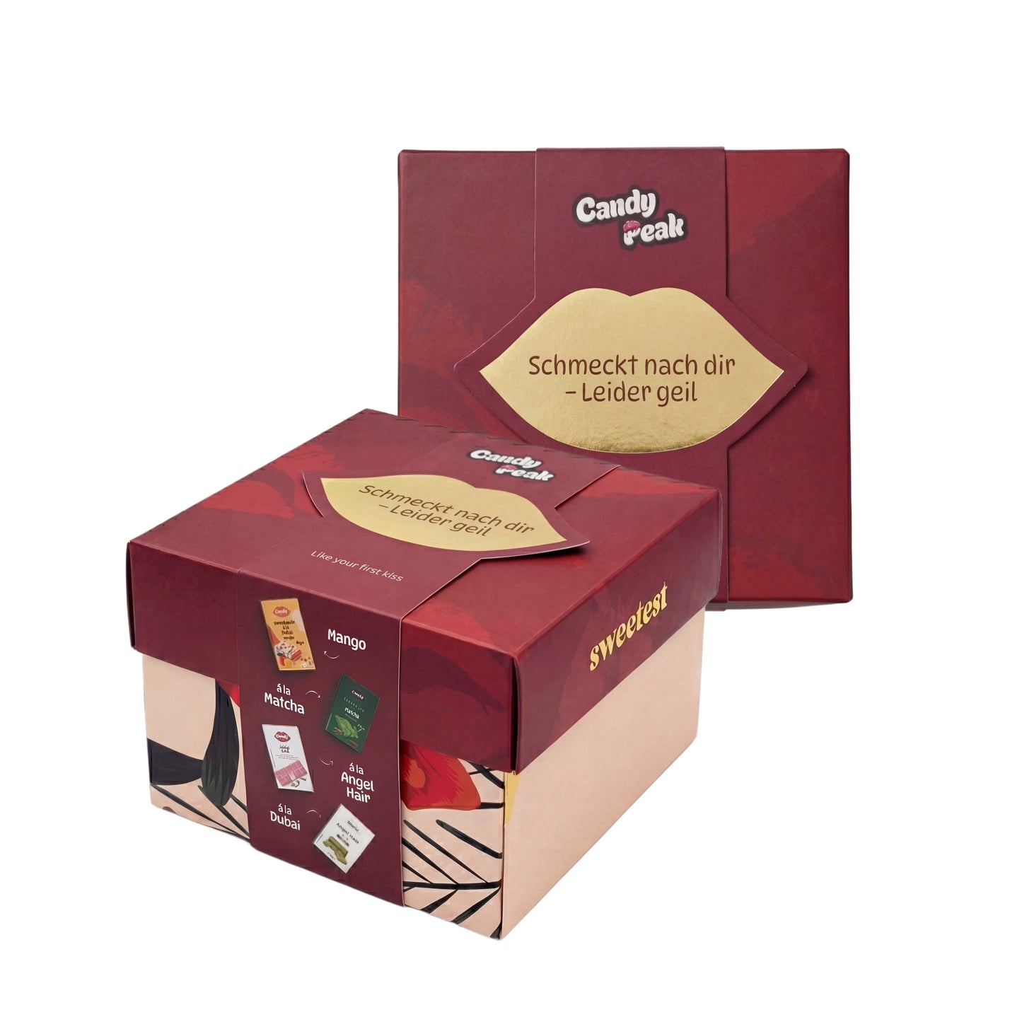 CandyPeak „Schmeckt nach dir - Leider geil.“ CandyPeak Kiss-Box (3 versch. Sprüche)