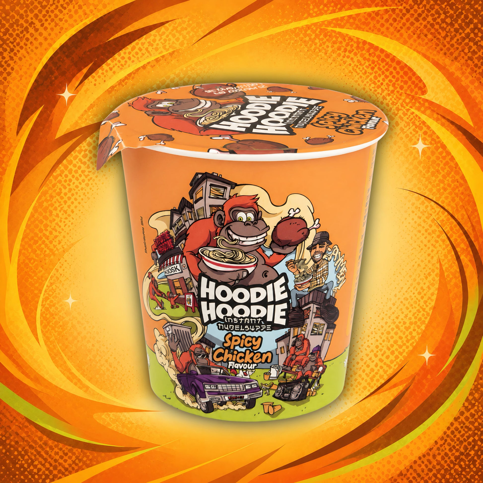 CandyPeak Spicy Chicken 67g Hoodie Hoodie Instant-Nudelsuppe by Aymen 68g (versch. Sorten)