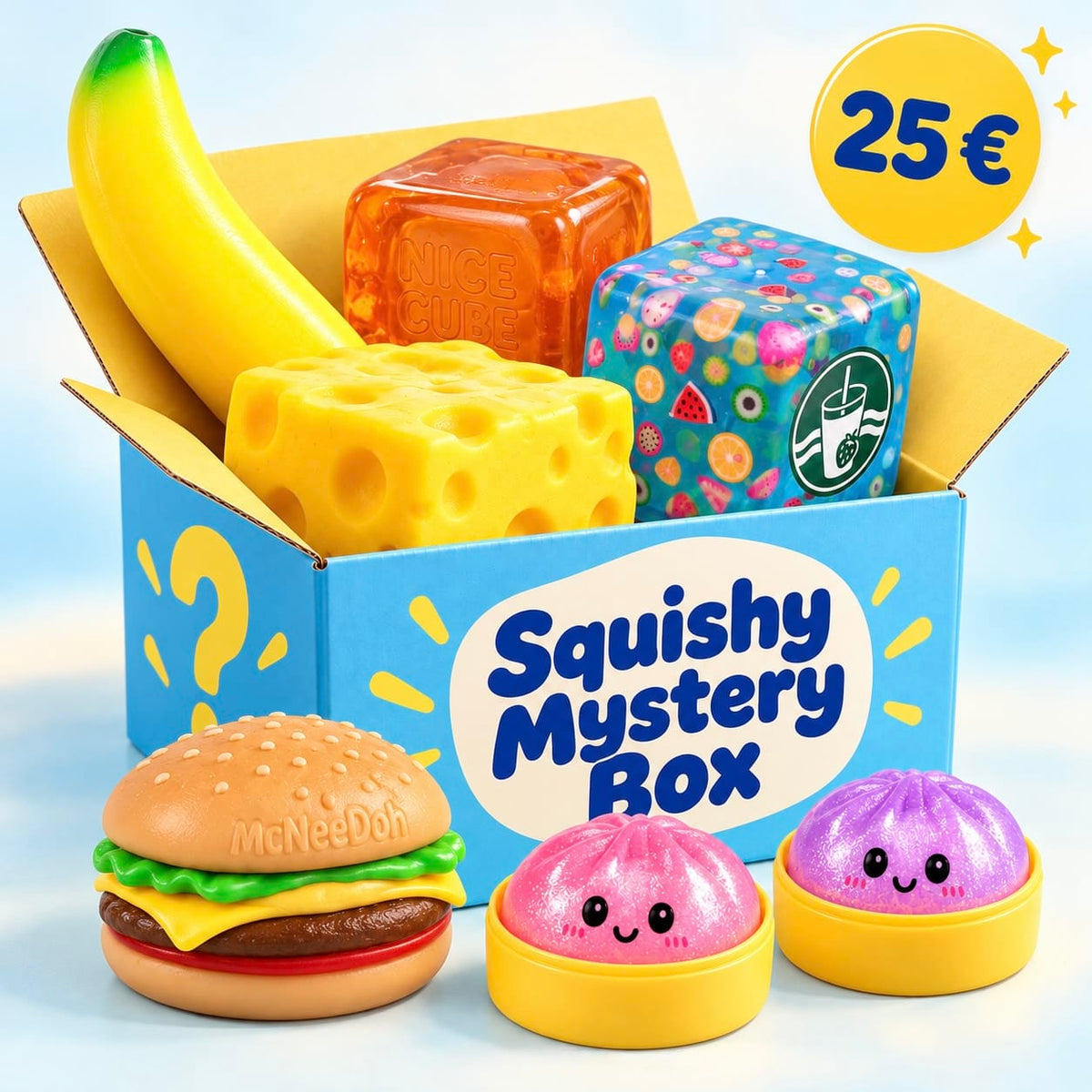 CandyPeak Squishy Box Squishy Squeeze Mystery Trend Box mit den beliebtesten Squishy Produkten (versch. Varianten)