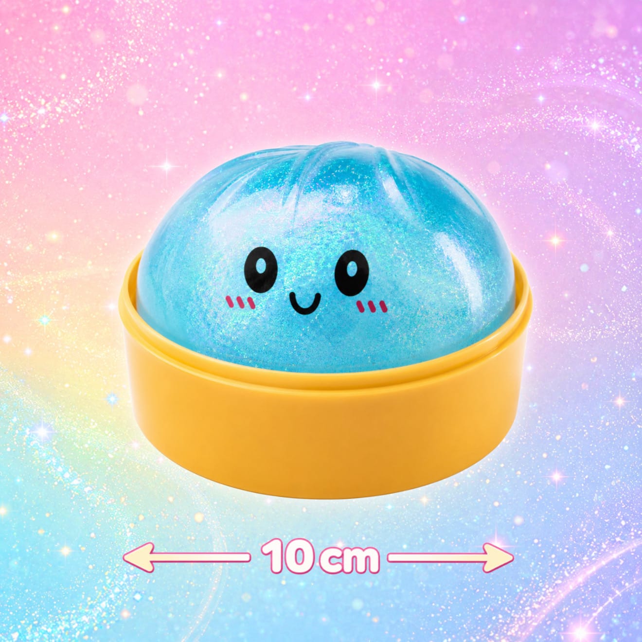 CandyPeak Squishy Squeeze Dumpling Buns - 100% Glitter Dumpling garantiert, Anti Stress Spielzeug 10cm (zufällige Farbe)