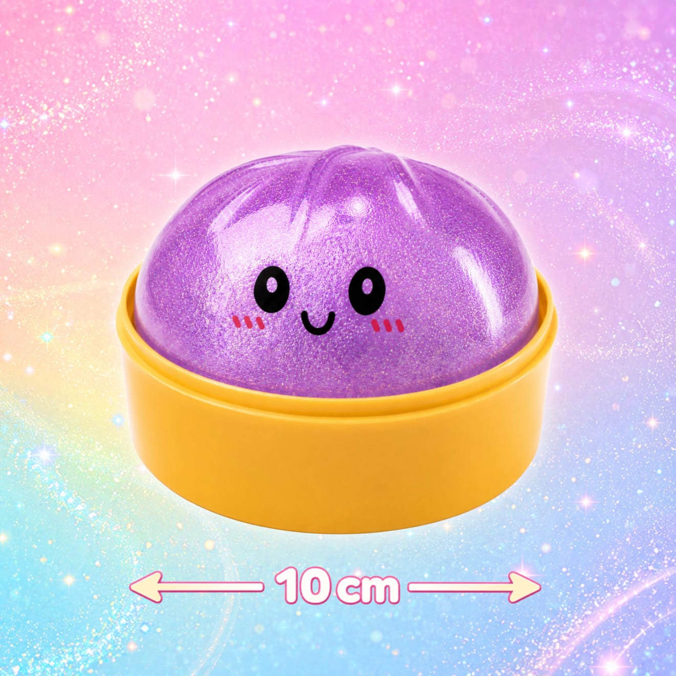 CandyPeak Squishy Squeeze Dumpling Buns - 100% Glitter Dumpling garantiert, Anti Stress Spielzeug 10cm (zufällige Farbe)