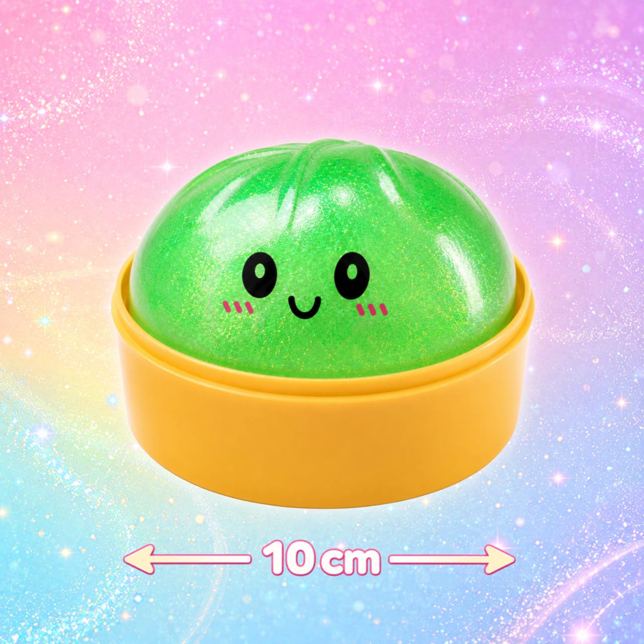 CandyPeak Squishy Squeeze Dumpling Buns - 100% Glitter Dumpling garantiert, Anti Stress Spielzeug 10cm (zufällige Farbe)
