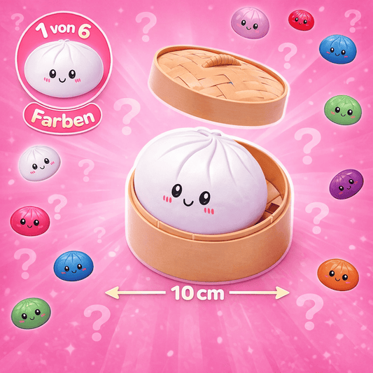 CandyPeak 🎁 Squishy Squeeze Dumpling Buns - Mystery Trend, Anti Stress Spielzeug 10cm (zufällige Farbe) (100% off)