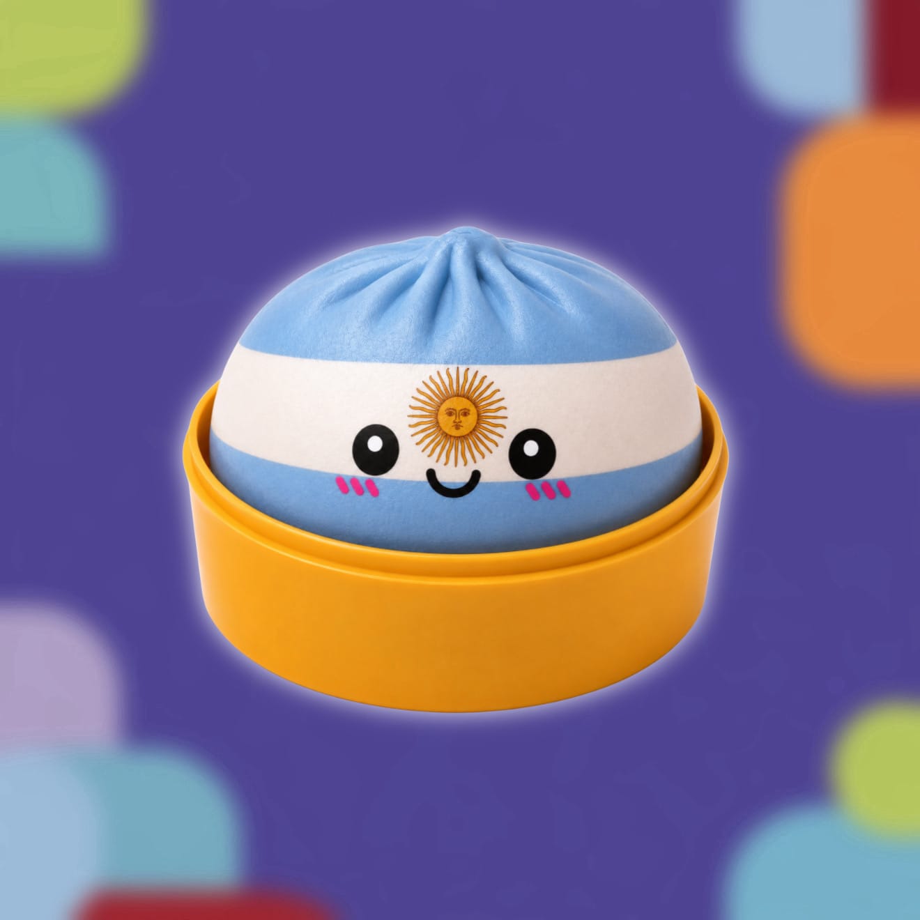 CandyPeak Squishy Squeeze Dumpling Buns - World Cup Edition 2026, Anti Stress Spielzeug (zufällige Farbe)