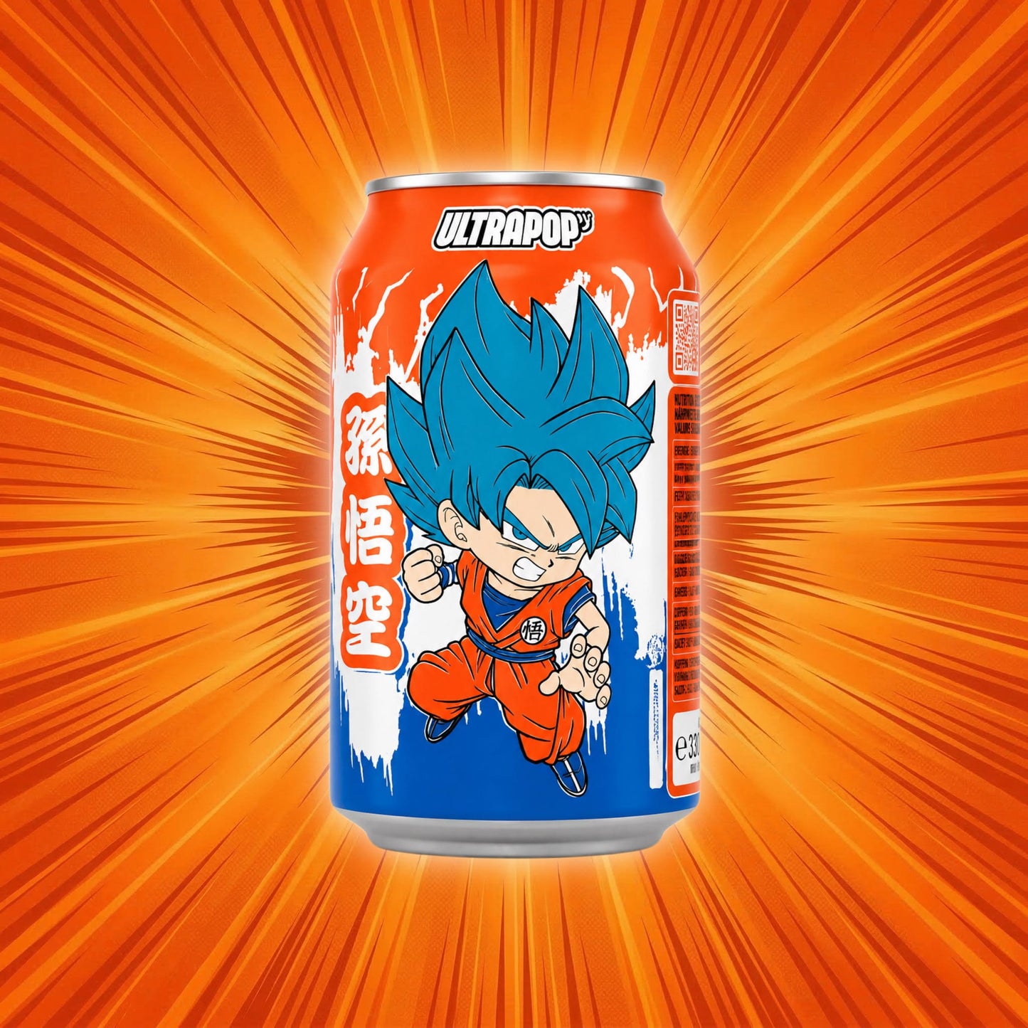 UltraPop Strawberry-Banana 330ml (DragonBallZ) UltraPop - Sparkling Soda 330ml (versch. Sorten)