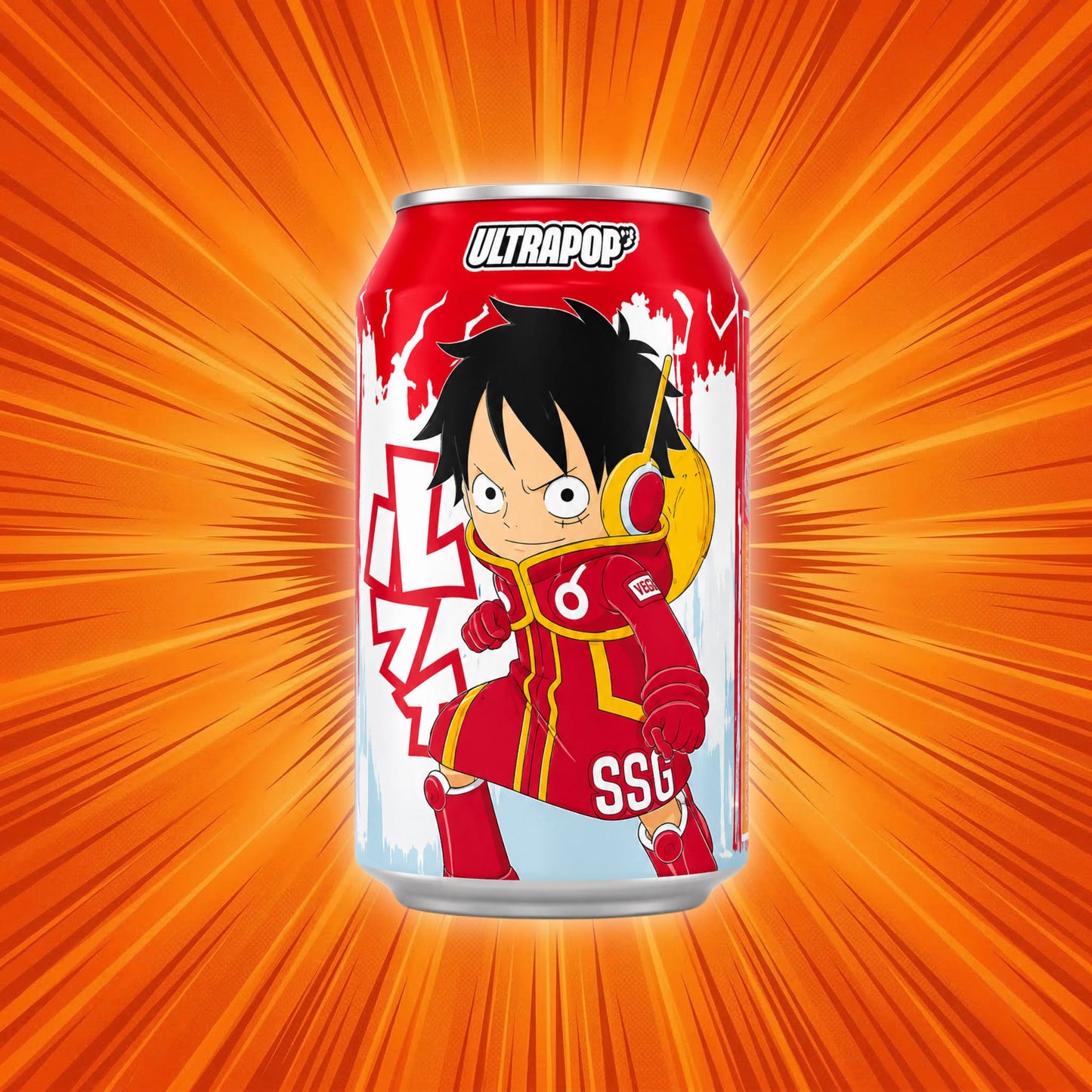 UltraPop Strawberry-Lime 330ml (One Piece) UltraPop - Sparkling Soda 330ml (versch. Sorten)