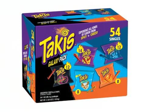 Takis Takis Galaxy Pack – 54 x 28 g | Mega-Vorratspack mit verschiedenen Takis-Sorten (MHD 01/2025)