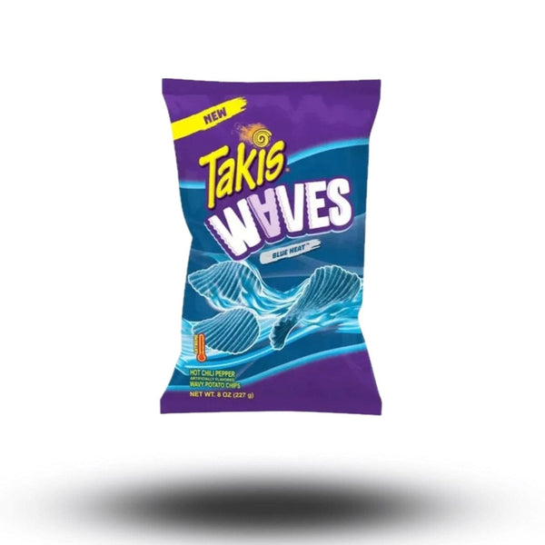 Takis Waves Blue Heat 71 g – Knusprige Wave-Tortilla Chips mit Blue Hot Chili Pepper Geschmack (MHD 02/2025)