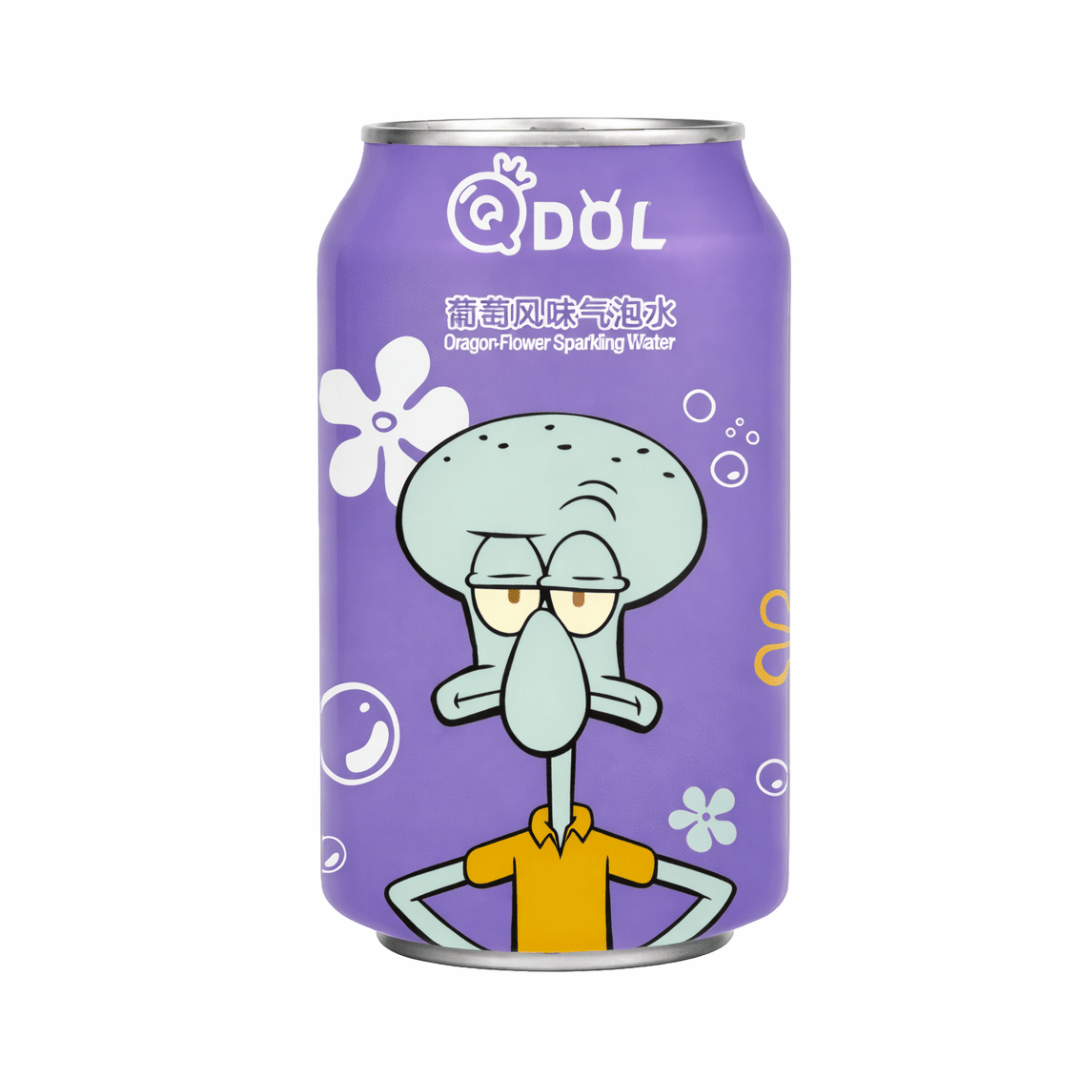 QDol Traube (Thaddäus) 330ml QDOL Spongebob Edition Sparkling Water 330ml (versch. Sorten)