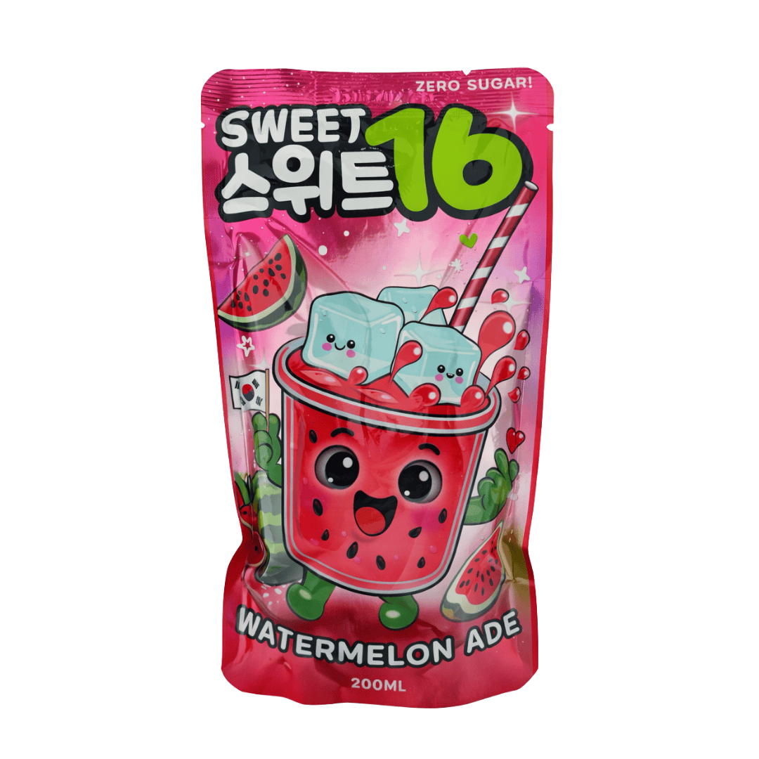 Sweet16 Watermelon Ade 200ml Sweet16 - Korean Pouch Drinks 250ml (versch. Sorten)