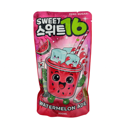 Sweet16 - Boissons Coréennes en Sachet 250ml (divers parfums) – Boisson à la pastèque 200ml