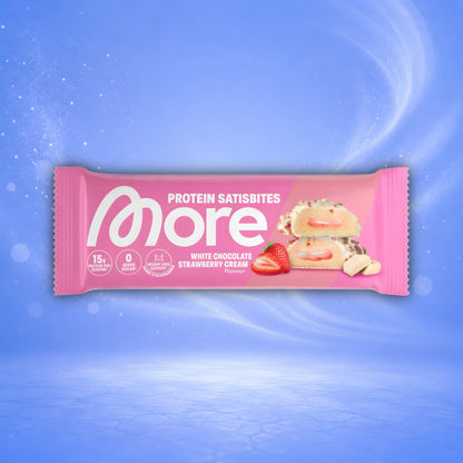 More Nutrition White Chocolate Strawberry Cream / Einzeln More Nutrition Protein Satisbites 2x25g (versch. Sorten)