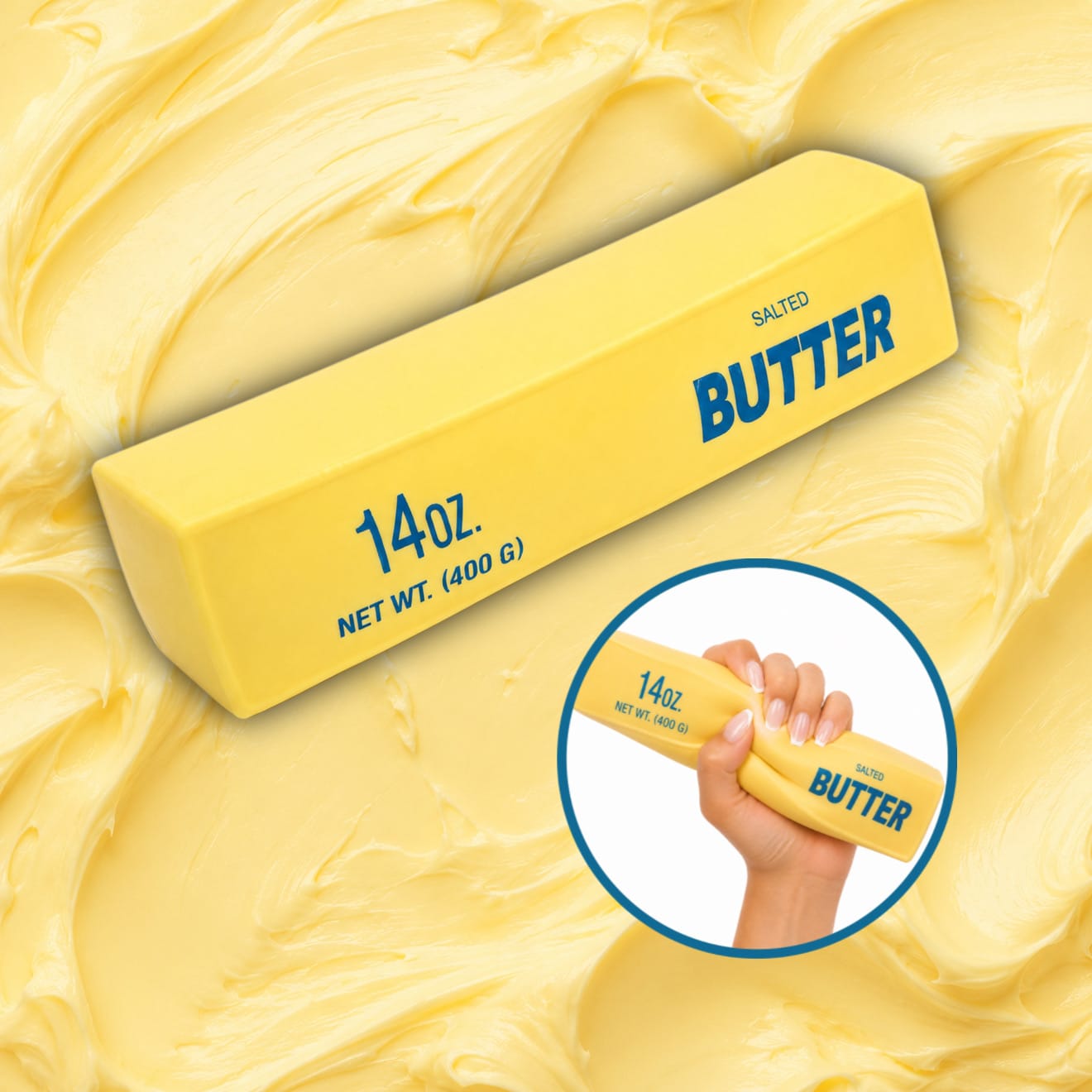 CandyPeak XXL Big Butter Stick Squishy Anti Stress Spielzeug (25cm)