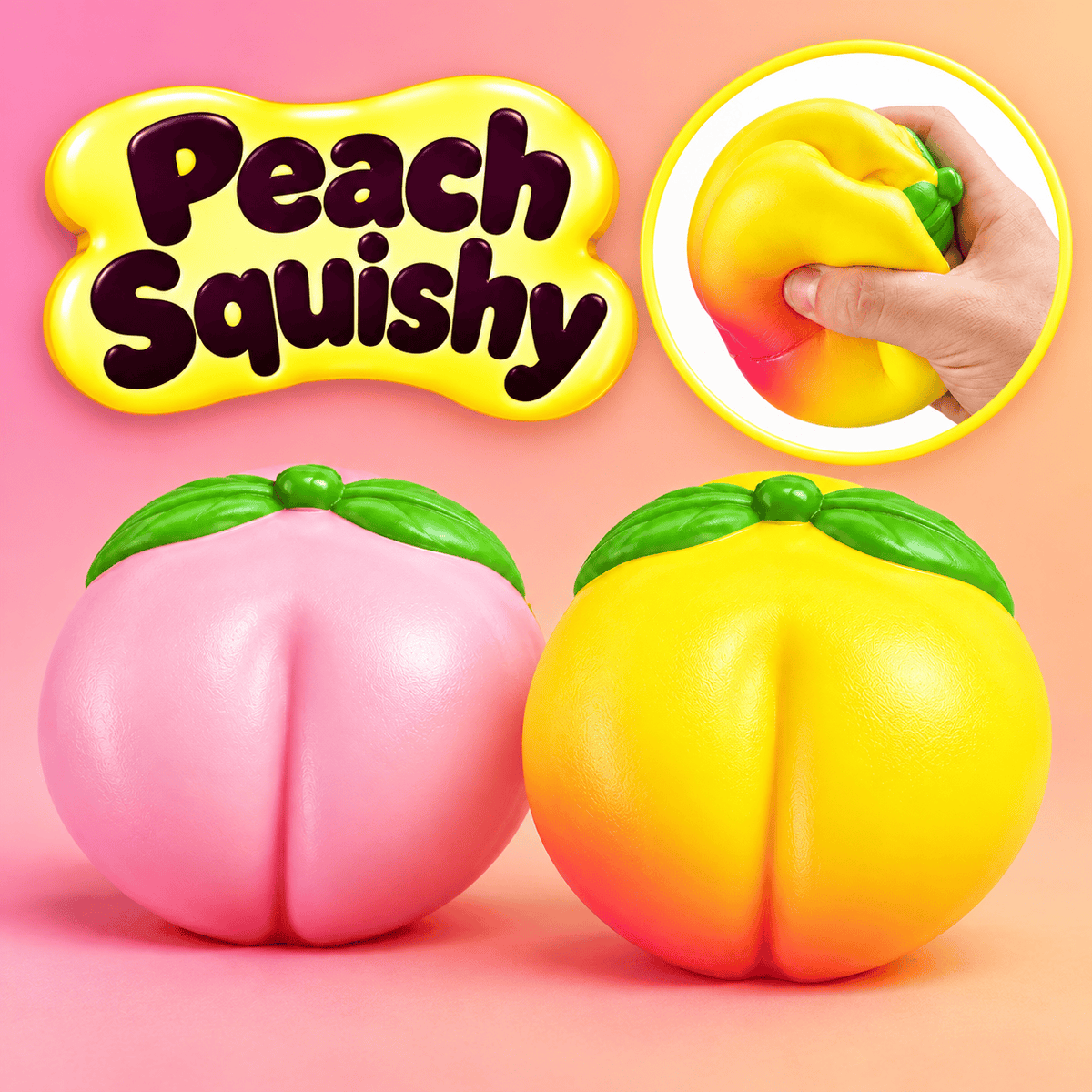 CandyPeak XXL Peach Squishy Anti Stress Spielzeug (10×11 cm)