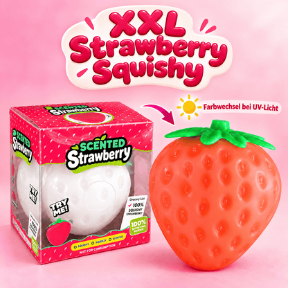 CandyPeak XXL Scented Strawberry Squishy 12,5cm (wechselt Farbe bei UV-Licht)