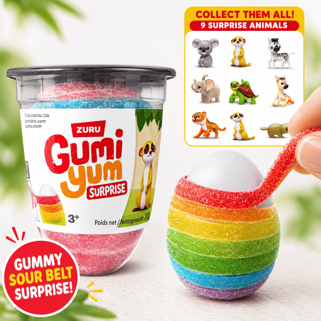 ZURU ZURU GumiYum Suprise Sour Belts 26g