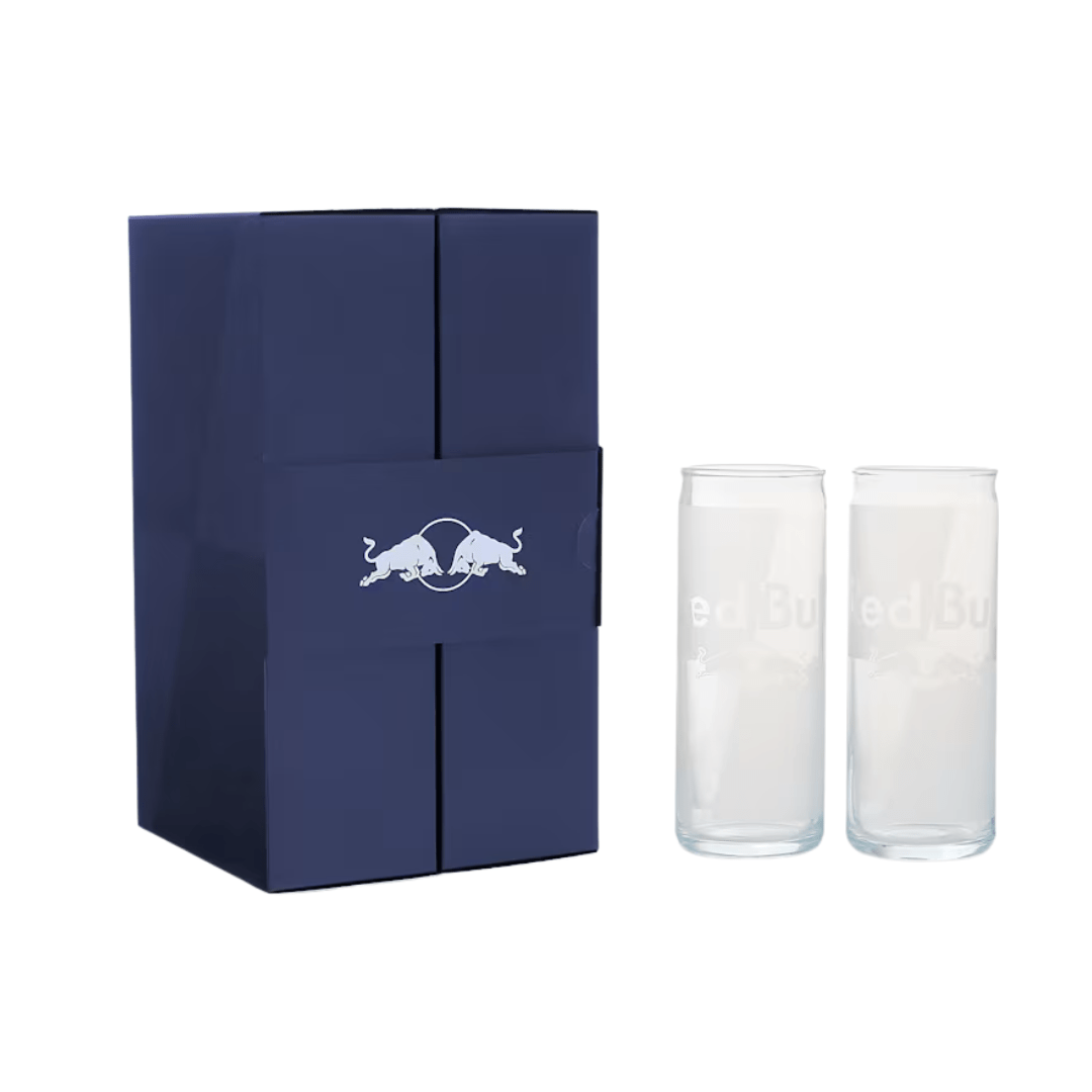 RedBull Zweier-Set (Geschenkbox) RedBull Glas 220ml (versch. Geschenksets)