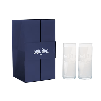 RedBull Zweier-Set (Geschenkbox) RedBull Glas 220ml (versch. Geschenksets)